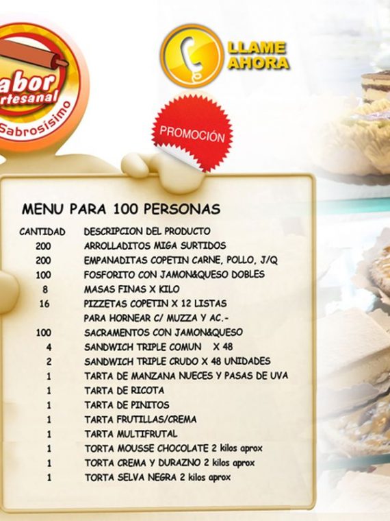 Lunch para 100 personas