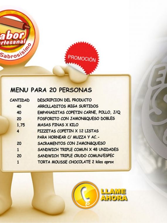 Lunch para 20 personas