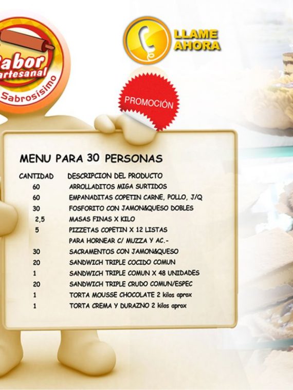 Lunch Para 30 personas