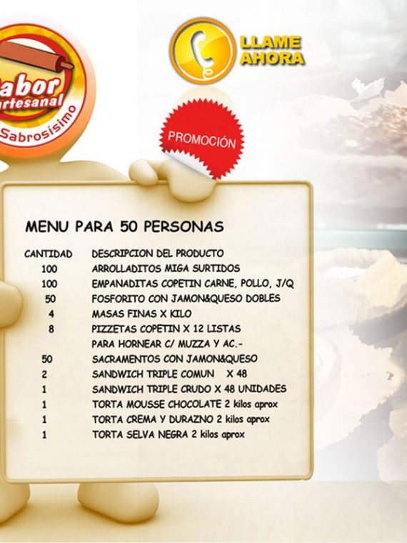 Lunch para 50 personas